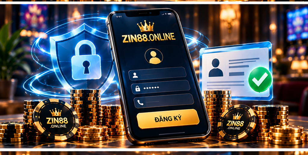 Minh họa đăng ký và xác minh tài khoản Zin88 – ZIN88.ONLINE