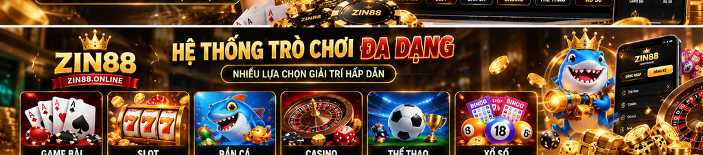 Một số nhóm nội dung giải trí được minh họa trên Zin88